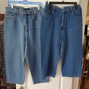 VINTAGE super high rise‎ ribcage mom capris plus